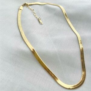 Herringbone Snake Choker, 18K Gold Plated